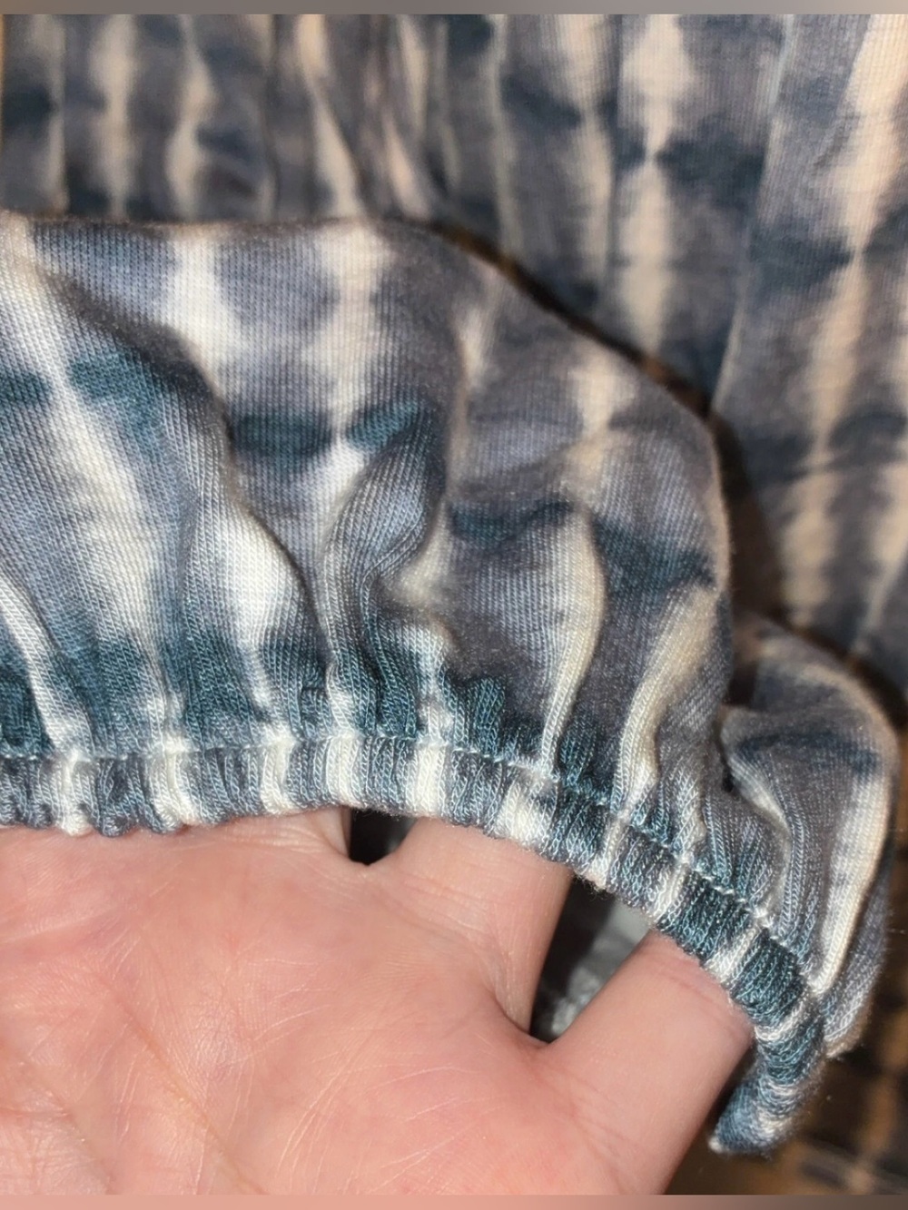 NWT Wonderly Blue Tie Dye Tunic Henley Top Large - Picture 3 of 7